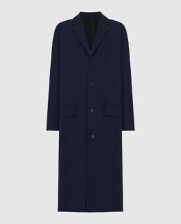 Balenciaga: Синий плащ 