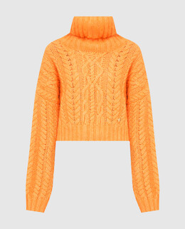 Balmain: Оранжевый свитер 