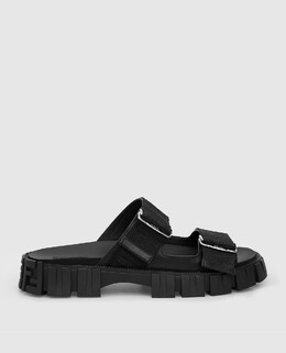 Fendi: Чёрные шлёпанцы  Force
