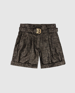 Balmain: Чёрные шорты 