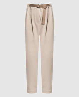 Brunello Cucinelli: Бежевые брюки 