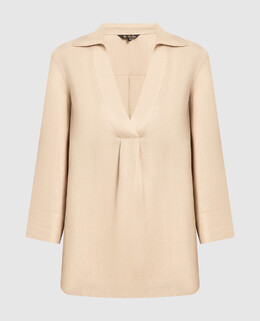 Loro Piana: Бежевая блуза 