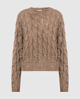 Brunello Cucinelli: Коричневый свитер 