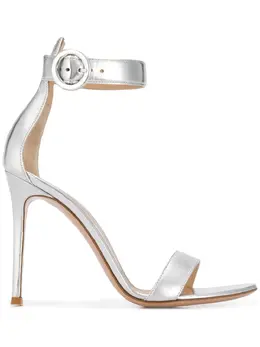 Gianvito Rossi: Серебристые сандалии  Portofino