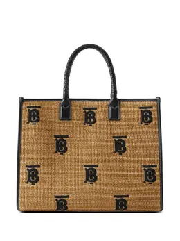Burberry: Коричневая сумка-шоппер  Freya
