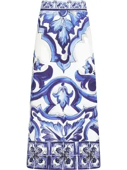 Dolce & Gabbana: Юбка  Majolica с принтом