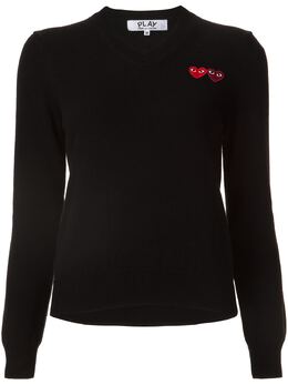 Comme Des Garçons Play: Свитер с v-образным вырезом 