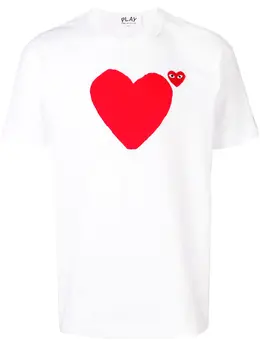 Comme Des Garçons Play: Белая футболка  Heart