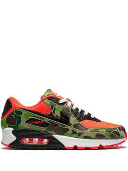 Nike: Зелёные кроссовки  Air Max 90