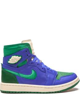 Jordan: Голубые кроссовки  Air Jordan 1 Zoom