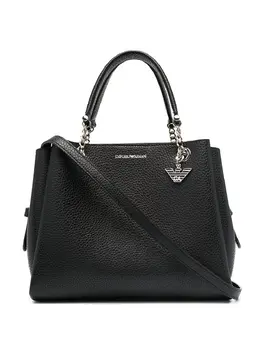 Emporio Armani: Чёрная сумка-шоппер 
