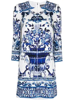 Dolce & Gabbana: Платье  Majolica с принтом