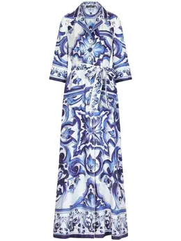 Dolce & Gabbana: Рубашка  Majolica с принтом