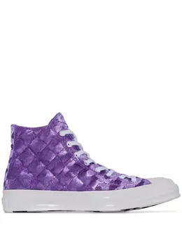 Converse: Фиолетовые кроссовки  Chuck 70 Hi