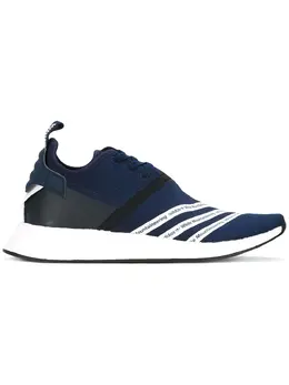 adidas: Белые кроссовки  NMD_R2 Primeknit