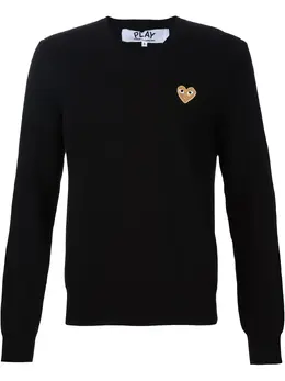 Comme Des Garçons Play: Чёрный свитер  Heart