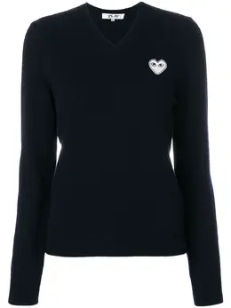 Comme Des Garçons Play: Свитер  Heart с v-образным вырезом