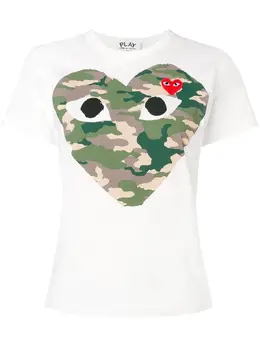 Comme Des Garçons Play: Белая футболка  Heart