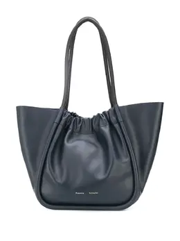 Proenza Schouler: Тёмная сумка-шоппер  L Ruched