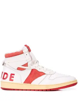 Rhude: Белые кроссовки 