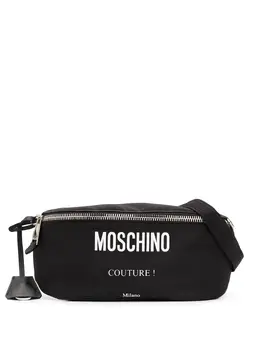Moschino: Поясная сумка с принтом 
