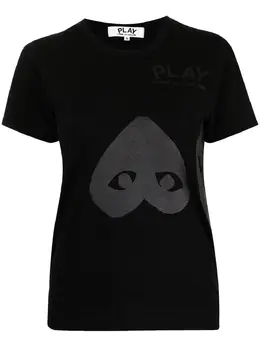 Comme Des Garçons Play: Чёрная футболка 
