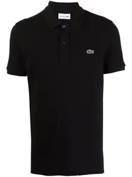 Lacoste: Чёрное поло 