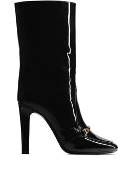 Saint Laurent: Чёрные ботинки 