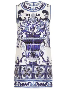 Dolce & Gabbana: Майка  Majolica с принтом