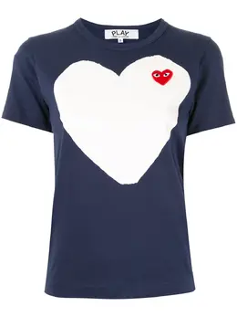 Comme Des Garçons Play: Голубая футболка 