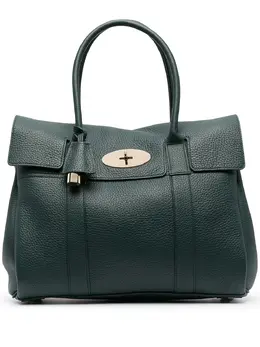 Mulberry: Зелёная сумка-шоппер  Bayswater