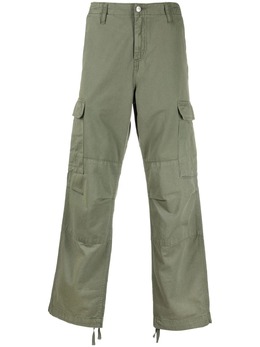 Carhartt WIP: Зелёные брюки 