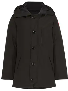 Canada Goose: Чёрный пуховик  Chateau