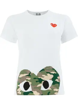 Comme Des Garcons Play: Футболка  Heart с принтом