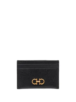 Salvatore Ferragamo: Чёрный картхолдер  Gancini