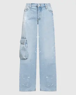 Off-White: Голубые джинсы 