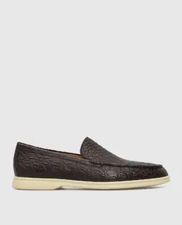 Loro Piana: Тёмные туфли 