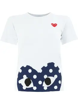 Comme Des Garçons Play: Футболка  Heart с принтом