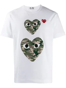 Comme Des Garçons Play: Футболка  Heart с принтом