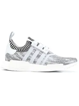 adidas: Чёрные кроссовки  NMD_R1 Primeknit