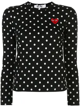 Comme Des Garçons Play: Футболка в горошек 