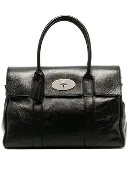 Mulberry: Чёрная сумка-шоппер  Bayswater