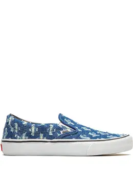 Vans: Голубые мокасины  Slip On Pro