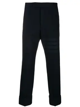 Thom Browne: Брюки  4-Bar из фланели