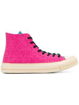Converse: Голубые кроссовки  Chuck 70 Hi