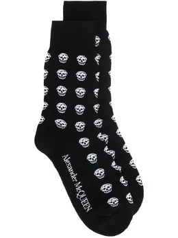 Alexander McQueen: Чёрные носки  Skull