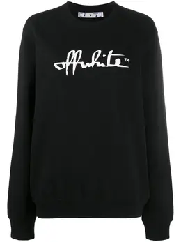 Off-White: Чёрный свитшот 