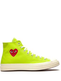 Converse: Зелёные кроссовки  Chuck 70 Hi