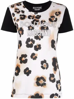 Boutique Moschino: Футболка с абстрактным принтом 