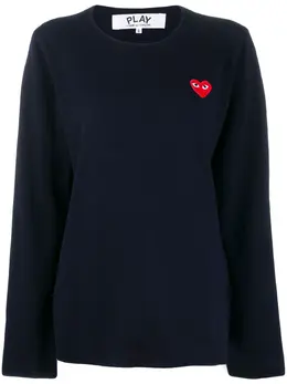 Comme Des Garçons Play: Синий свитер  Heart